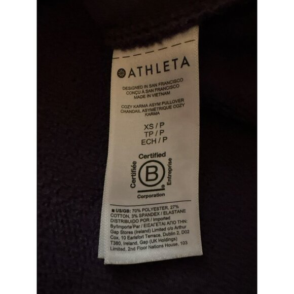 Athleta Cozy Karma Asymmetrical Pullover Sweatshirt Size XS/P - Picture 4 of 6
